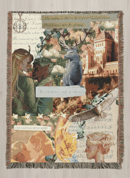 Woven Blanket — Vintage Illustration & Abstract Art Throw